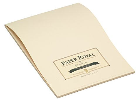 Rössler Papier 2002831008 - Paper Royal - Briefblock DIN A4, 40 Blatt, chamois gerippt