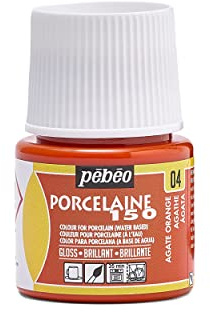 Pebeo Porcelaine 150 Porzellanfarbe, 45 ml, Agate Orange