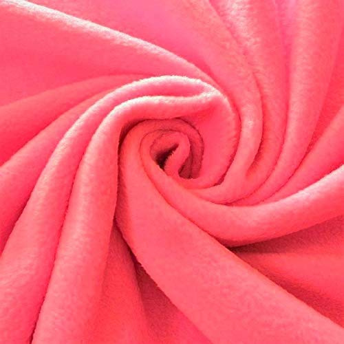 STOFFKONTOR Polar Fleece Stoff Meterware, Fleecestoff zum Nähen mit Antipilling Eigenschaften - Pink