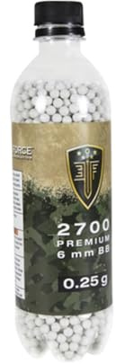 Elite Force Premium 6mm Airsoft BBS Ammo, .25 Gram, 2700 Count