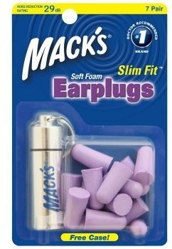Mack's Slimfit Earplugs + Free Aluminium Key Fob