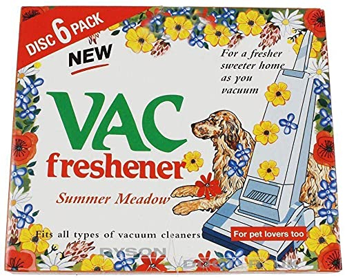 New Vac Freshner Summer Meadow 6 Disc Pack (All types of vacuum cleaner for pet lovers too)