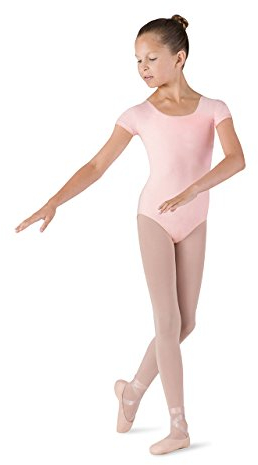 Bloch Dance Mädchen Dujour Microlux Trikot Kurzarm, Mädchen, CL5602, Hellrosa, 8-10