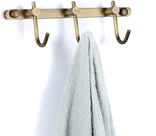 WINCASE Wand montiert Messing antik gebürstet Bronze Reihe Haken mit 3 Heavy Duty Europäischen klassischen Serie alle Kupfer Antik Rustikal klein von Fell Handtuch Rack Halter 3 Hooks