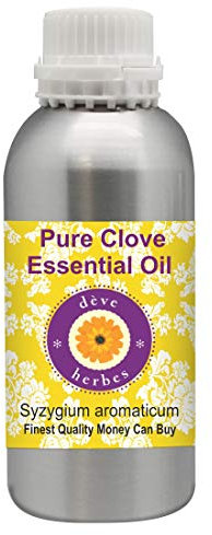 Deve Herbes Pure Huile essentielle de Clou de girofle (Syzygium aromaticum) Distillé à la vapeur qualité thérapeutique naturelle 630ml (21 oz)