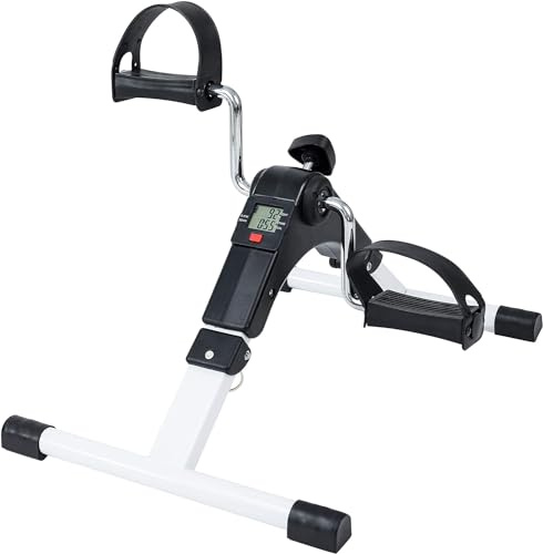 TechFit PED2-pedalutbildningar, mini-motionscykel för hem och kontor, lätt träningsmaskin för armar och ben, med LCD-skärm, lämplig för återhämtning och enkel träning