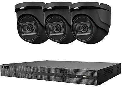 HIKVISION 8MP CCTV 4K UHD DVR 8CH SYSTEM INDOOR OUTDOOR 3X VIVID HD CAMERAS 30M NIGHT VISION SECURITY CAMERA KIT UK (1TB HDD, GREY)