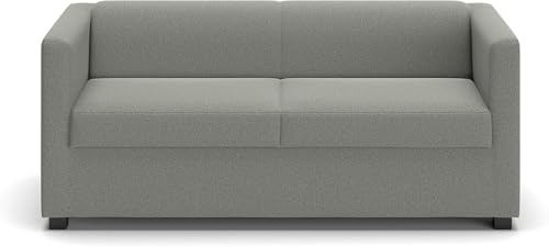 DOMO. collection Sofa BOB FK, 2er Couch mit Federkern, Garnitur 2 Sitzer, kleines Sofa 165 x 75 x 74 cm, silber (grau)