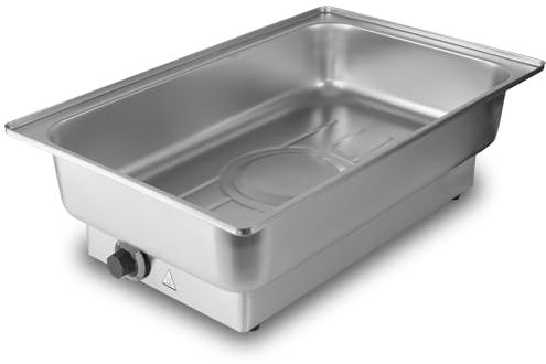 Mahlzeit Chafing Dish elettrico per GN 1/1 | 9 litri | fino a 80°C con display| Nero | Scaldavivande elettrico per buffet, catering e ristorazione e party