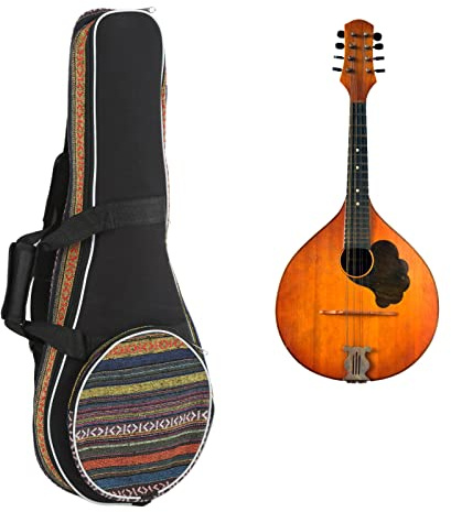 Mandolinentasche im ethnischen Stil, leicht zu reinigende Mandolinentasche Tragbarer verstellbarer Schultergurt zum Tragen von Mantolinen zum Veredeln von Zubehör