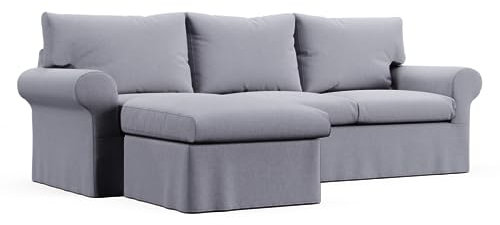 Comfort Works Ersättningsöverdrag för IKEA Ektorp 2-sits soffa med Recamiere (2-sitsigt överdrag med Chaise Lounge), skräddarsytt soffskydd