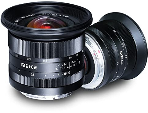 Meike 12mm f2.0 Ultra-Weitwinkelobjektiv mit manuellem Fokus, kompatibel mit spiegellosen Fujifilm X Mount Kameras X-T1 X-T2 X-T3 X-T4 X-T5 X-T10 X-T20 X-T100 X-T200 XPro1