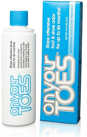 On Your Toes Natürlicher Fuß- und Schuhgeruchsentferner – Schuh-Deodorierer mit Körperpuder zur Neutralisierung von stinkenden Gerüchen – langanhaltendes, schnell wirkendes Fußpuder für Kinder und
