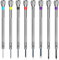 Plstod Uhrmacher Schraubendreher Set, 8 Stück Uhrmacherwerkzeug Set, Feinmechaniker Schraubendreher Set (0,6/0,8/1,0/1,2/1,4/1,6 mm) Kleine Schraubenzieher Set für Uhren Brillen Computer Schmuck