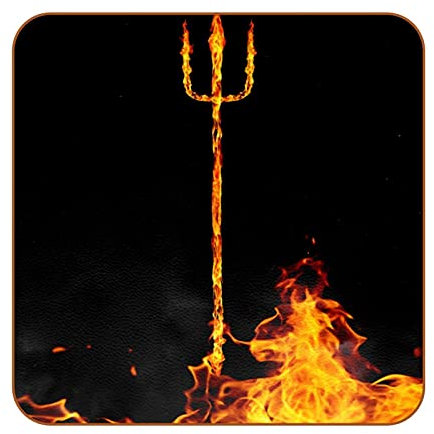 Juego de 6 posavasos de cuero, protección contra derrames para mesa, escritorio, tenedor de fuego