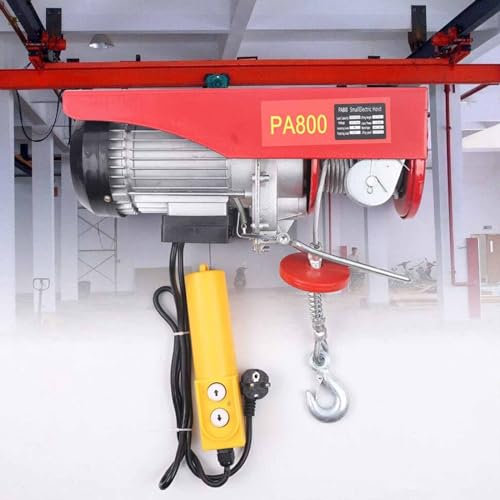 PixCy Paranco Elettrico Telecomandato,510w-1450w Sollevamento Cavo Telecomando Senza Fili, Lega di Acciaio E Lega di Alluminio Montacarichi da Balcone con Telecomando Wireless,300KG*12M-220V