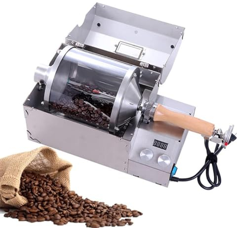 CYMYYDS Torréfacteur électrique 1200 W avec Minuterie, Torréfacteur Automatique à Air Chaud, Vitesse Réglable De 1 à 66 TR/Min, Parfait pour Rôtir des Grains De Café Et des Fruits Secs
