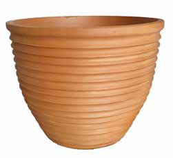 Vaso per bulbi in terracotta Made in Italy – Fioriera in Cotto, Diametro cm 38, altezza 25 cm