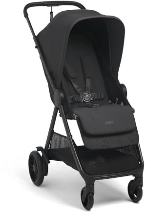 Mamas & Papas Libro, Lightweight Travel Stroller, Buggy, One Handed Fold, Compact Storage, Lie-Flat Seat, Newborn to 4 Years, Liquorice