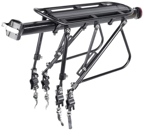 GepäCkträGer Hochwertiger Fahrradgepäckträger 24-29 Zoll Fahrräder Gepäckträger Sattelstütze Taschenhalter Ständer mit Installationswerkzeug 100 kg Belastung Fahrrad GepäCkträGer(Größe:Full Quick Moun