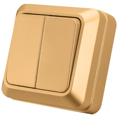 Mechanischer Wandschalter 2 Wege Gold 86mm 10A 250V