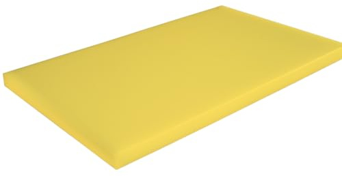 Gastro Schneidebrett aus Kunststoff PP – Hygienisches Profi-Schneidbrett in Verschiedenen Farben und Größen (500x300x20 mm & 600x400x20 mm) HACCP Hackbrett Küchenbrett (Gelb, 500 * 300)