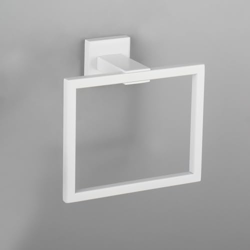 GERZWY SUS 304 Edelstahl Handtuchring für Bad Küche Garage Badezimmer Hardware Handtuchhalter Wandmontage Weiß