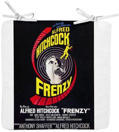 Fabulous Stuhlkissen, quadratisch, französisches Altes Filmposter Horror, Retro, Kinoposter, Vintage, 40 cm