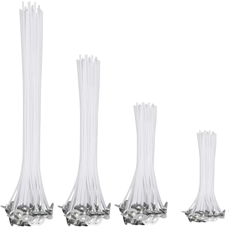 200 Stück Kerzendochte vorgewachste Kerzendochte für Kerzen Candle Rauchfrei Dochte Candle Wick für Kerzen DIY Kerzen Öllampen Aromatherapie (2.6/6/10/15cm)