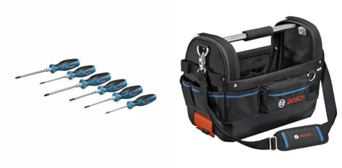 Bosch Professional Schraubendreher Set 6 tlg. + Werkzeugtasche GWT 20 (ProClick System: kompatibel mit L-BOXX)