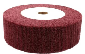 BDAYEK Polishing pads 6/8inch Nylon Fiber Flap Wheels Polishing Buffing Wheel Scouring Pad Non-Woven Abrasive Buffing Grinding Disc for Angle Grinder, 200mm Red(200mm Red)