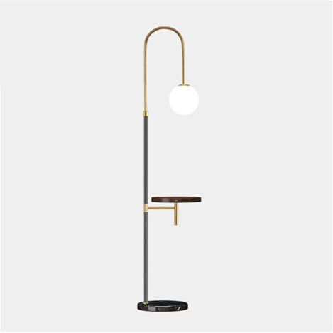 Lampadaire Lampadaire moderne avec table, lampadaire avec étagères, table d'appoint avec port de chargement USB, adapté au salon, au salon, au bureau, à la chambre à coucher Lampe sur pied