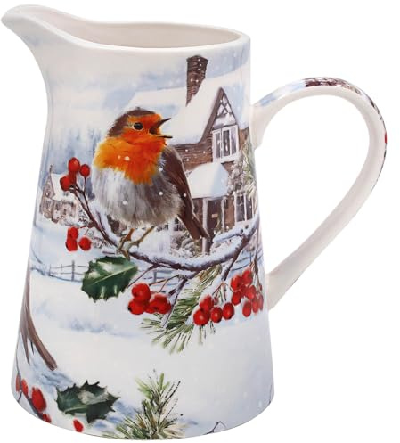 The Leonardo Collection Carafe de Noël pour la maison et le bureau | Élégant pot à crème et à lait pour une utilisation multiple dans la cuisine | Tasse en porcelaine fine idéale pour crème, sauce et