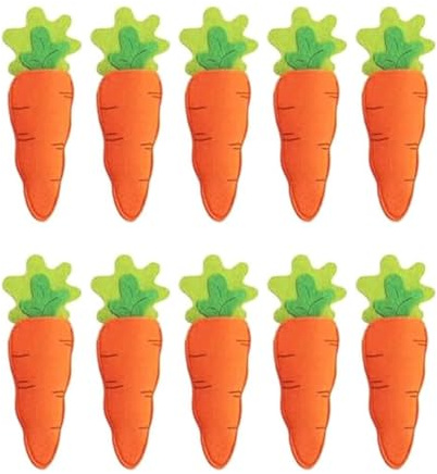 UncleS 10pcs A Forma Carota Tasca da Tasca per Posate Easter Taglierina E Borse Tavolo Decorazioni Tavolo Borse Organizzatori