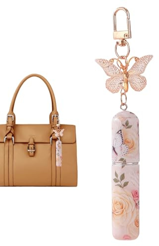 Reise-Parfümflasche, nachfüllbar, Schmetterlings-Parfüm-Reiseflaschen, Verpackung, Mini-Parfüm-Flasche, Schlüsselanhänger, für Duft, Flüssigkeiten, Tasche, Reisen, Damen, Herren, Toilettenartikel