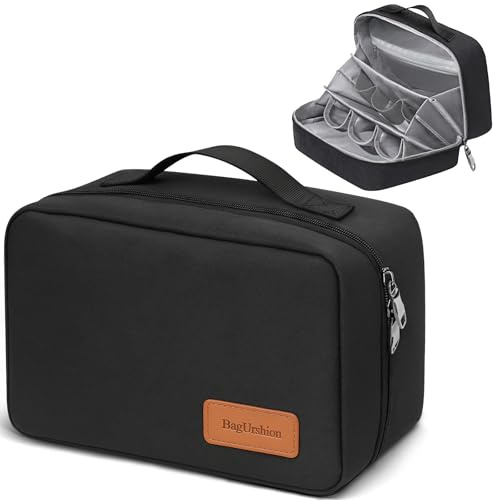 BagUrshion Toiletry Bag for Men,Mens Travel Toiletry Organizer,Men's Travel Essentials,Water Resistant Shaving Bag for Toiletries Accessories -Black