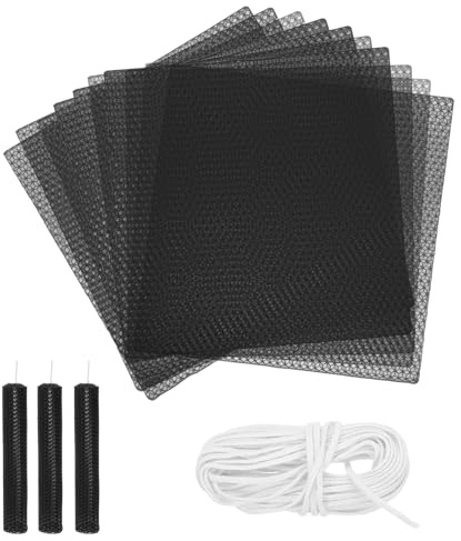 QUARKZMAN 10 Stück Bienenwachs Kerzenherstellungsset 8x8 Zoll Schwarze | Bienenwachs Kerzenblätter, Mit 1 Stück Baumwolldocht, Für DIY Bastelgeschenkherstellung