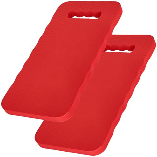 KOTARBAU® Kniebrett, Kniematte Garten, Kniebank für Gartenarbeit 40 x 20 cm | 2er Set, Kniekissen Garten, Knieschoner, Rot, aus EVA-Schaum, Arbeitsmatte