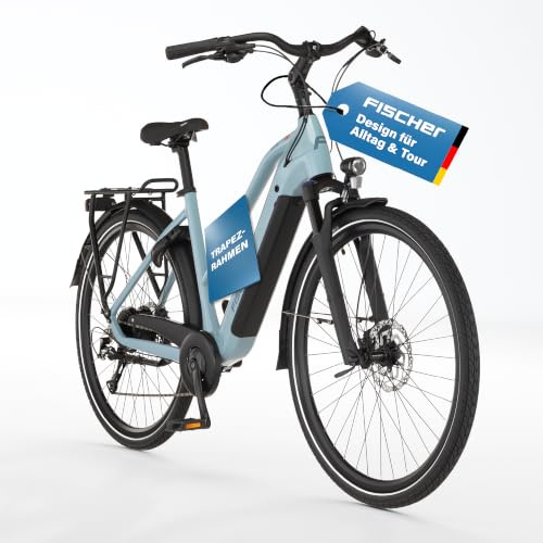 FISCHR E-Bike VIATOR Move 01 Elektrofahrrad für Damen und Herren, RH 50cm, Heckmotor 50Nm, 36V Akku, Trapez-Rahmen