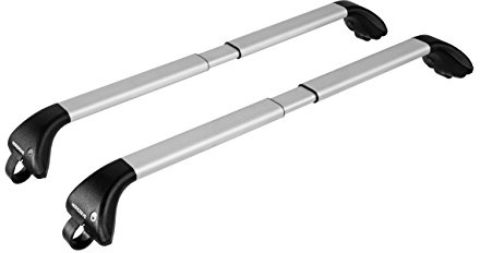 NORDRIVE N15013 Snap-Fit Alu, Coppia Barre portatutto telescopiche in Alluminio - Mis. 2-100÷136 cm