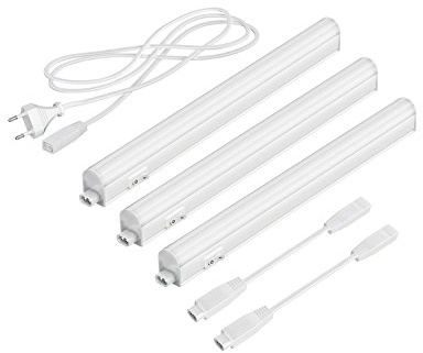 parlat LED Unterbau-Leuchten Rigel, je 31,3cm, je 397lm, warm-weiß, 3er Set