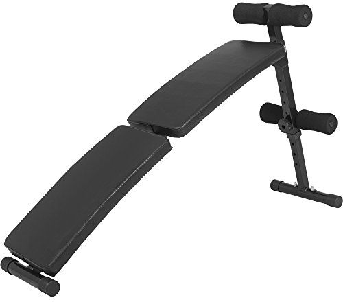 GORILLA SPORTS® Sit Up Bank - 5-Fach Verstellbar, mit gepolsterte Beinfixierung, bis 150kg Belastbar, Klappbar, Schwarz - Bauchtrainer, Trainingsbank, Rückentrainer, Fitnessbank, Multifunktion Bank