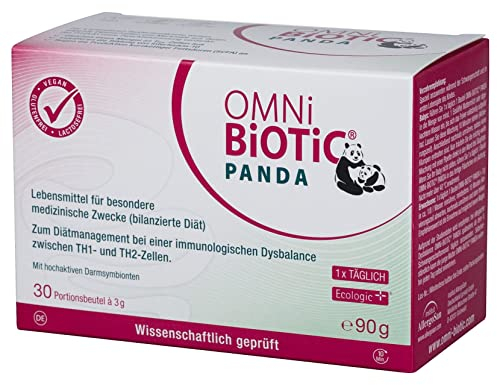 OMNi BiOTiC PANDA | Speziell für Schwangere & Babys entwickelt | Einfache Anwendung | Wissenschaftlich fundiert, in Studien geprüft | Vegan | 30 Portionen