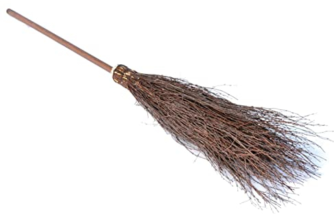 BooGardi Lot de 5 balais en bouleau - 160 x 25 cm - Avec manche - Balai de sorcière - Balai décoratif pour Halloween, carnaval