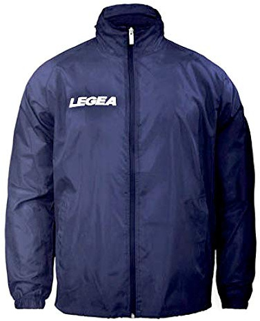 LEGEA RAIN JACKET ITALIA TORNADO, Giacca Impermeabile, Uomo, Blu Navy, XL