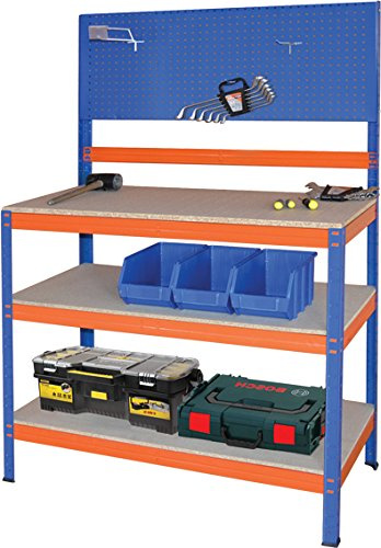 BANCO DE TRABAJO UNIFERSA 90CM 1.5X1X0.5M+2BAL. 200KG