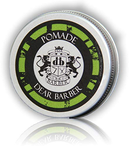 Dear Barber MENS HAIR STYLING POMADE - Strong Hold & High Shine Finish | Controls Curly & Frizzy Hair, Water Based & Easily Washable, 20ml
