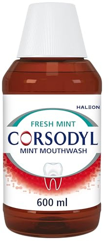 Corsodyl Mouthwash Gum Disease Treatment for Adults, Chlorhexidine mouthwash for Gingivitis Treatment, Fresh Mint, 600ml