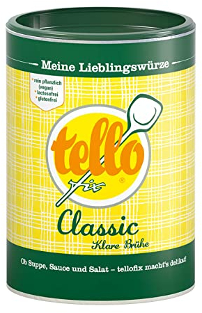 tellofix Classic Klare Brühe - Vielseitige Gemüse Brühe, als Universal-Würzmittel zum Verfeinern einsetzbar - kalorienarm - 1 x 220 g