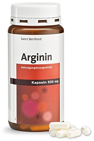 Sanct Bernhard Arginin-Kapseln 500 mg reines Arginin 150 Kapseln